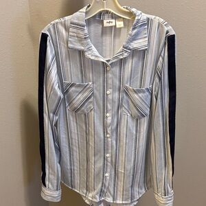 Daytrip Blue and White Striped Shirt